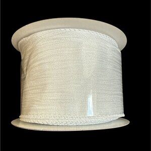 2.5" X 10YD White Creped Ribbon Roll By Paper Mart